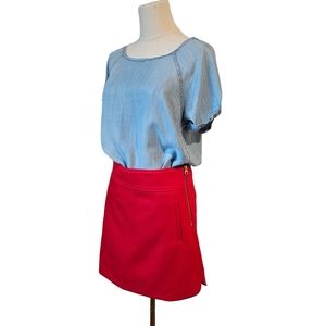 J.Crew Red Wool Skirt, Size 4